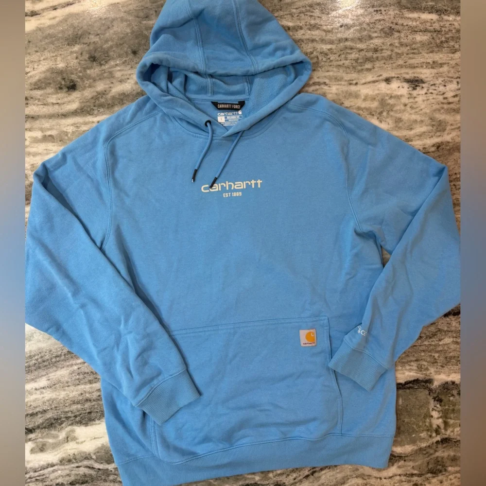 Carhartt Force Men's Sky Blue Hoodie - Picture 1 of 4